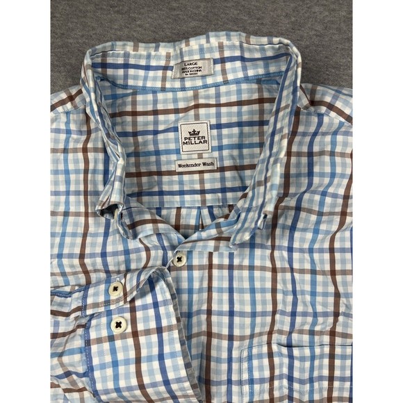 Peter Millar‎ Weekender Wash Shirt Men Large  Long Sleeve Button Up - Picture 1 of 6